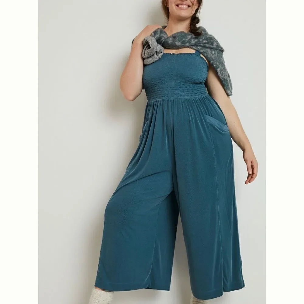 Anthropologie | Javier Smocked Jumpsuit | Saturday Sunday | Size: S Petite